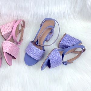 BAMBOO | Braided Heel Maddy Sandals - LAVENDER